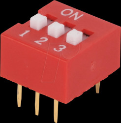 Dip switch, vertical, 3-pin