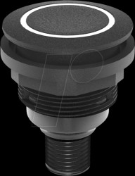 SSWTLRRI_C005 Pushbutton - 1 S, black, LED-Ring red