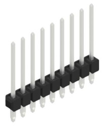 Pin header, 9 pole, pitch 2.54 mm, straight, black, SLP1161959Z