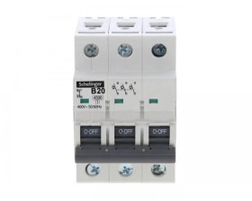 Wyłącznik nadprądowy 3P B 20A 4,5kA AC SCHELINGER A02-G7-3P-B20
