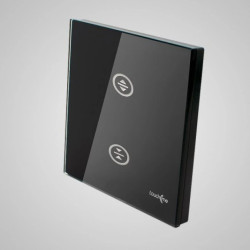 TouchMe Duży panel szklany, żaluzjowy, czarny TM727B