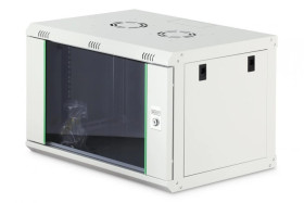 Szafa sieciowa wisząca Dynamic 19 7U rack 600x450, drzwi szyba, szary, niezłożona, 60kg DN-37100