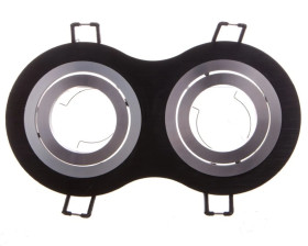 Sufitowa oprawa punktowa MORENA, IP20, okrągła, 2 oczka, czarna