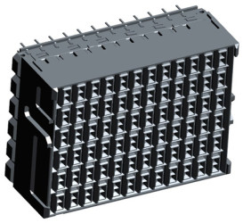 Złącze typu Backplane STRADA Whisper Series 2.5 (Column) mm, 3.9 (Row) mm Pitch 72-pinowe 12-rzędowe Żeński, Mocowanie
