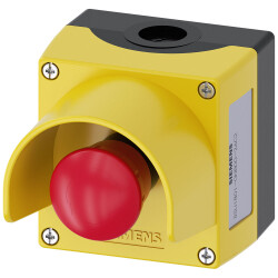 Siemens 3SU18010NB002AC2 SIRIUS ACT kill Switch yellow plastic enclosure