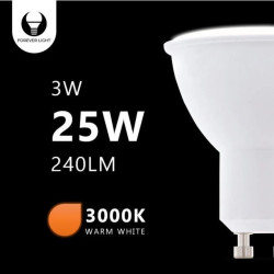 Żarówka LED GU10 3W 230V 3000K 240lm Forever Light RTV003437
