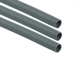 Rura osłonowa karbowana 16/12 PVC, szara /opak. = 50m/