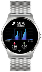 XCOAST JOLI XC PRO Smartwatch 45 mm Topaz Srebrny