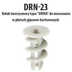 DRIVA DRN-23 z wkrętami WM 50szt worek 425953