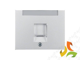 BERKER K.5 Płytka czołowa 1 pojedyncza z zasuwami i polem opisowym aluminium 11707003 HAGER