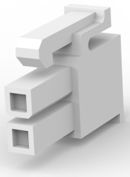 Socket header, 2 pole, pitch 4.2 mm, straight, white, 1586019-2