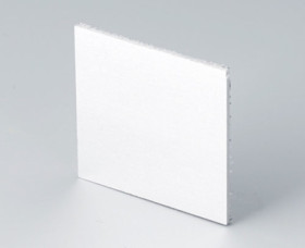 Front plate, aluminum, (W x H) 43.6 x 43.6 mm, gray, B6112111