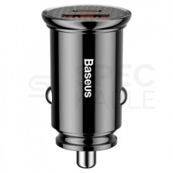 BASEUS Ładowarka samochodowa USB Quick Charge 4.0 + USB typ-C Power Delivery 3.0 (30W)