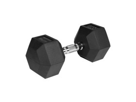 Hantel żeliwny gumowany HEX 20 kg REBEL ACTIVE