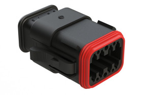 Złącze samochodowe 8-pinowe Amphenol Industrial 2-rzędowe PL 13A AT06 Montaż na kablu Połączenie zagniatane Złącze