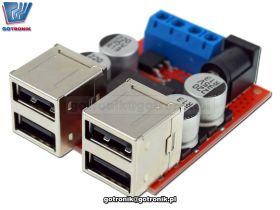 Przetwornica napięcia - ładowarka 4 x USB 8A