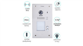 Dwuabonentowa Stacja Bramowa Z Wbudowanym Czytnikiem Zbliżeniowym...