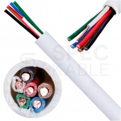 Kabel alarmowy YTDY 6x0,4mm biały 100V domofonowy drut Bitner