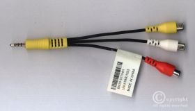 KABEL JACK WTYK 3,5mm (4-POLOWY) - 3X GNIAZDO RCA SAMSUNG BN39-01154H 17CM (KABJ354P-SAM-01154H)