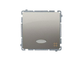 SIMON BASIC Wyłącznik krzyżowy z podświetleniem LED (moduł) szybkozłącza satynowy BMW7L.01/29 KONTAKT SIMON