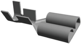 TE Connectivity Konektor płaski FASTON .250 Żeńskie Czarny 6.35 x 0.81 mm długość 19.18mm Izolacja: Nieizolowane Cyna 18