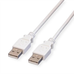 VALUE USB 2.0 Kabel, Type A-A, wit, 0,8 m