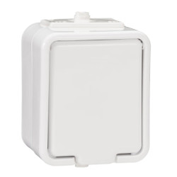 Gniazdo hermetyczne pojedyncze Cedar z/u 16A IP44 białe Schneider