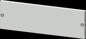 Base room cover, rectangular, sheet steel, (W x H x D) 600 x 200 x 25 mm, light gray, 8PQ2020-6BA34