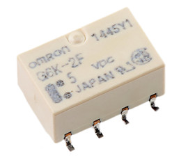 Przekaźnik sygnału, 5V dc, 1 A, DPDT, 2-polowy, montaż SMD, Omron G6K