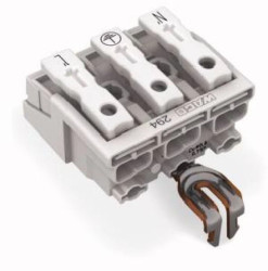 Złączka zasilająca 3-biegunowa bez stopek ze stykiem PE 294-4223 /500szt./