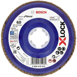Bosch Accessories 2608619812 X551 Tarcza lamelkowa Średnica 115 mm Średnica otworu 22.23 mm Wielkość ziarna 60 1 szt.