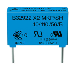 Kondensator foliowy 68nF 305 V ac, 630 V dc EPCOS Metalizowany polipropylen rozstaw: 15mm THT ±10