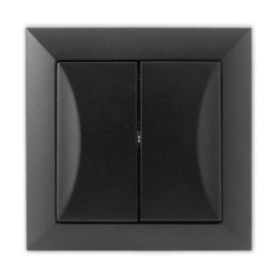 OPAL Wyłącznik łącznik żaluzjowy bistabilny czarny mat WP-10 Op CZ/MAT