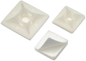 Spinka do kabli Samoprzylepny 20.1 x 20.1 x 4.2mm materiał: Nylon 66 Naturalny Podstawa dwukierunkowa +85°C