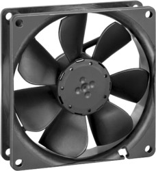 DC axial fan, 24 V, 92 x 92 x 25 mm, 82 m³/h, 33 dB, sintec slide bearing, ebm-papst 3414 NG