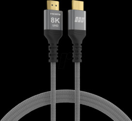 HDMI-21-00004 HDMI cable Ultra High Speed ??8K60Hz 48 Gbit/s 3m gray comp. wit