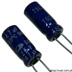 47uF-25V-SG 47uF 25V Electrolytic R=2.54mm Ser. SG R2.54 SAMWHA