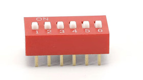 DIPSWITCH 6x RED