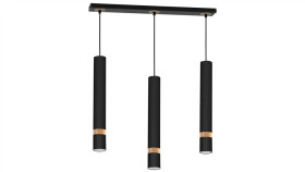 Lampa Wisząca Joker Black/Wood 3Xgu10 Mlp6306 Milagro