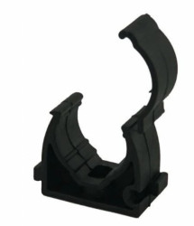 Uchwyt zamykany do rur elektroinstalacyjnych, sztywnych UZE 16 zamykany czarny /opakowanie 100szt/