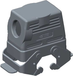 Housing, size HB10, die-cast aluminum, M25, angled, IP65, T1250102116-000