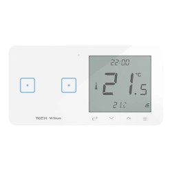 SINUM WSR-02m L Regulator pokojowy + włącznik dwupolowy lewy kolor biały