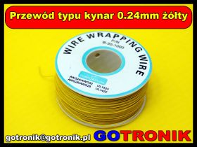 Przewód typu kynar 0.24mm żółty 1m