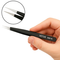 Pinceta ESD-16 125mm penseta pęseta METALOWA SMD Ostra Precyzyjna Szeroka