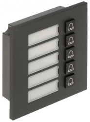 Moduł: 5 przycisk, anodyzowany panel z aluminium, IP65, IK07, przeznaczony dla serii VTO4202F-X, czarny, DAHUA
