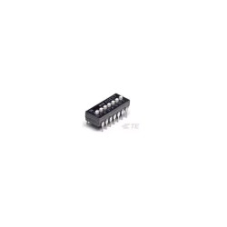 TE Connectivity ADE0604 DIP Switch SPST 6Pos Ext Slide Through Hole