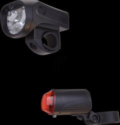 Bike - lights set, LED, 30 lux, 1 W, battery