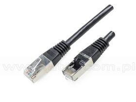 Patchcord FTP, kat6, 1,0m, czarny, LSOH/LSZH