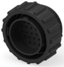 Plug housing, 28 pole, crimp connection, snap lock, straight, 206039-1