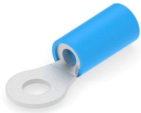 Insulated ring cable lug, 1.04-2.62 mm², AWG 16 to 14, 3.68 mm, M3.5, blue, 326882